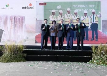 Intiland Gelar Topping Off Kondominium Graha Golf Surabaya