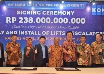 Pollux Habibie Tandatangani Kontrak dengan Perusahaan Elevator KONE